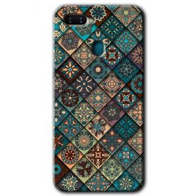 Oppo AX7 Mat Mandala Baskılı Uyumlu Silikon Kılıf