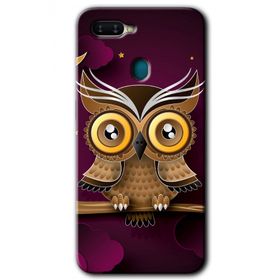 Oppo AX7 Owl Bird Branch Baskılı Uyumlu Silikon Kılıf