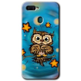 Oppo AX7 Owl Bird Stars Baskılı Uyumlu Silikon Kılıf