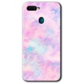 Oppo AX7 Pembe Duman Baskılı Uyumlu Silikon Kılıf