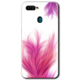 Oppo AX7 Pembe Tüy Baskılı Uyumlu Silikon Kılıf