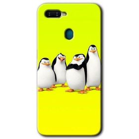 Oppo AX7 Penguenler Baskılı Uyumlu Silikon Kılıf