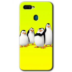 Oppo AX7 Penguenler Baskılı Uyumlu Silikon Kılıf