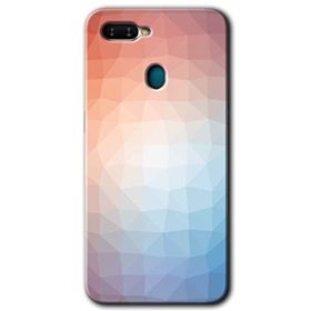 Oppo AX7 Polygon Graident 3 Baskılı Uyumlu Silikon Kılıf