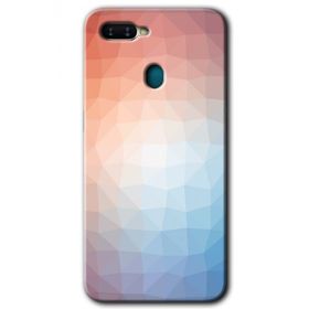 Oppo AX7 Polygon Graident 3 Baskılı Uyumlu Silikon Kılıf