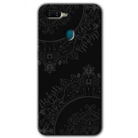 Oppo AX7 Siyah Mandala Baskılı Uyumlu Silikon Kılıf