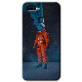 Oppo AX7 Smoke Astronot Baskılı Uyumlu Silikon Kılıf