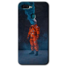 Oppo AX7 Smoke Astronot Baskılı Uyumlu Silikon Kılıf