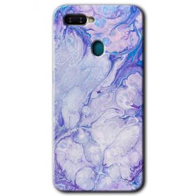 Oppo AX7 Spots Lilac Baskılı Uyumlu Silikon Kılıf