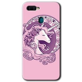 Oppo AX7 Unicorn Pembe Baskılı Uyumlu Silikon Kılıf