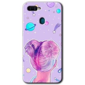 Oppo AX7 Uzaylı Kız Baskılı Uyumlu Silikon Kılıf