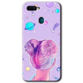 Oppo AX7 Uzaylı Kız Baskılı Uyumlu Silikon Kılıf
