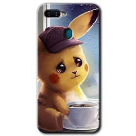 Oppo AX7 Üzgün Pikaçu Baskılı Uyumlu Silikon Kılıf