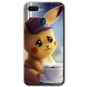 Oppo AX7 Üzgün Pikaçu Baskılı Uyumlu Silikon Kılıf
