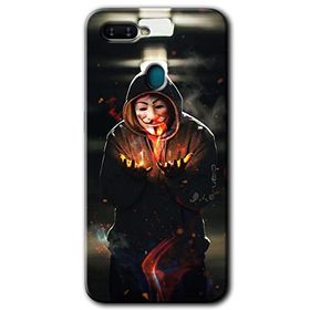 Oppo AX7 V for Fire Baskılı Uyumlu Silikon Kılıf
