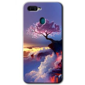 Oppo AX7 Wash Red Wall Baskılı Uyumlu Silikon Kılıf