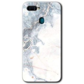 Oppo AX7 White Marble Baskılı Uyumlu Silikon Kılıf