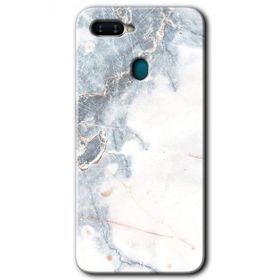Oppo AX7 White Marble Baskılı Uyumlu Silikon Kılıf