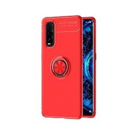 Oppo Find X2 Range Yüzüklü Silikon Kırmızı Kılıf