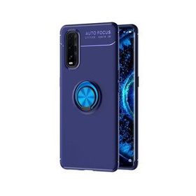 Oppo Find X2 Range Yüzüklü Silikon Mavi Kılıf