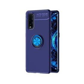 Oppo Find X2 Range Yüzüklü Silikon Mavi Kılıf