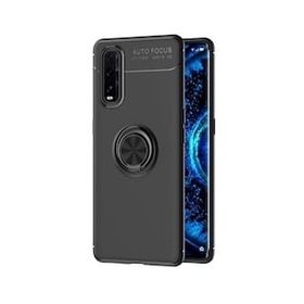 Oppo Find X2 Range Yüzüklü Silikon Siyah Kılıf