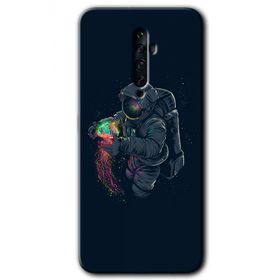 Oppo Reno 2Z Astronot Kıyafeti Baskılı Uyumlu Silikon Kılıf