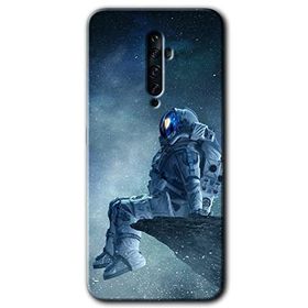 Oppo Reno 2Z Astronot Yalnızlığı Baskılı Uyumlu Silikon Kılıf