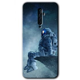 Oppo Reno 2Z Astronot Yalnızlığı Baskılı Uyumlu Silikon Kılıf