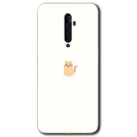 Oppo Reno 2Z Cat Minimalism Baskılı Uyumlu Silikon Kılıf