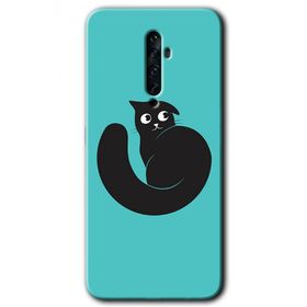 Oppo Reno 2Z Cat Vector Baskılı Uyumlu Silikon Kılıf