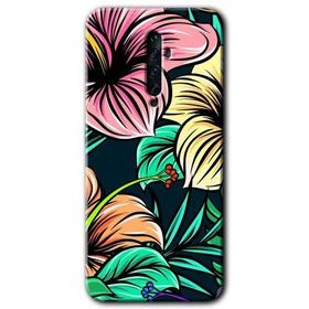 Oppo Reno 2Z Çizim Çiçekler Baskılı Uyumlu Silikon Kılıf