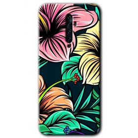 Oppo Reno 2Z Çizim Çiçekler Baskılı Uyumlu Silikon Kılıf