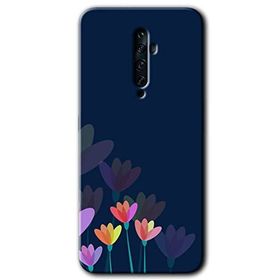 Oppo Reno 2Z Çizim Çiçekleri Baskılı Uyumlu Silikon Kılıf