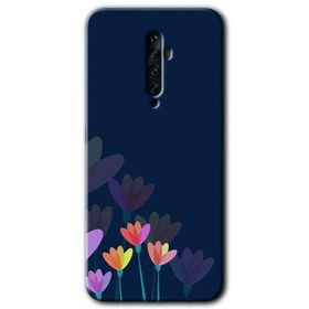 Oppo Reno 2Z Çizim Çiçekleri Baskılı Uyumlu Silikon Kılıf