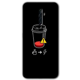 Oppo Reno 2Z Coffee Battery Baskılı Uyumlu Silikon Kılıf