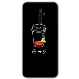 Oppo Reno 2Z Coffee Battery Baskılı Uyumlu Silikon Kılıf