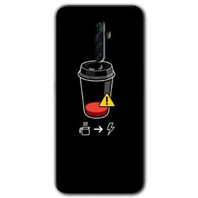 Oppo Reno 2Z Coffee Battery Baskılı Uyumlu Silikon Kılıf