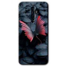 Oppo Reno 2Z Dark Butterfly Baskılı Uyumlu Silikon Kılıf