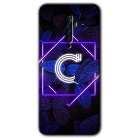 Oppo Reno 2Z Dark Neon Yaprak Ç Harfi Baskılı Uyumlu Silikon Kılıf