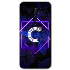 Oppo Reno 2Z Dark Neon Yaprak Ç Harfi Baskılı Uyumlu Silikon Kılıf