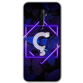 Oppo Reno 2Z Dark Neon Yaprak Ç Harfi Baskılı Uyumlu Silikon Kılıf