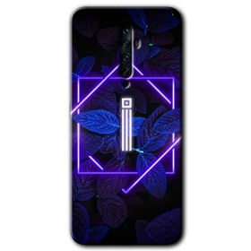 Oppo Reno 2Z Dark Neon Yaprak I Harfi Baskılı Uyumlu Silikon Kılıf