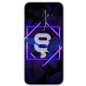 Oppo Reno 2Z Dark Neon Yaprak Ş Harfi Baskılı Uyumlu Silikon Kılıf