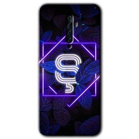 Oppo Reno 2Z Dark Neon Yaprak Ş Harfi Baskılı Uyumlu Silikon Kılıf