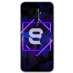 Oppo Reno 2Z Dark Neon Yaprak Ş Harfi Baskılı Uyumlu Silikon Kılıf