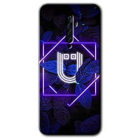 Oppo Reno 2Z Dark Neon Yaprak Ü Harfi Baskılı Uyumlu Silikon Kılıf