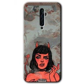 Oppo Reno 2Z Devil Girl Baskılı Uyumlu Silikon Kılıf