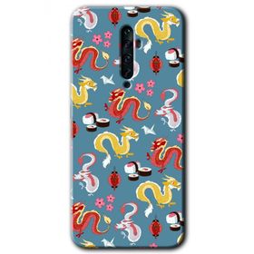 Oppo Reno 2Z Funky Dragon Baskılı Uyumlu Silikon Kılıf