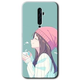Oppo Reno 2Z Happy Girl Baskılı Uyumlu Silikon Kılıf